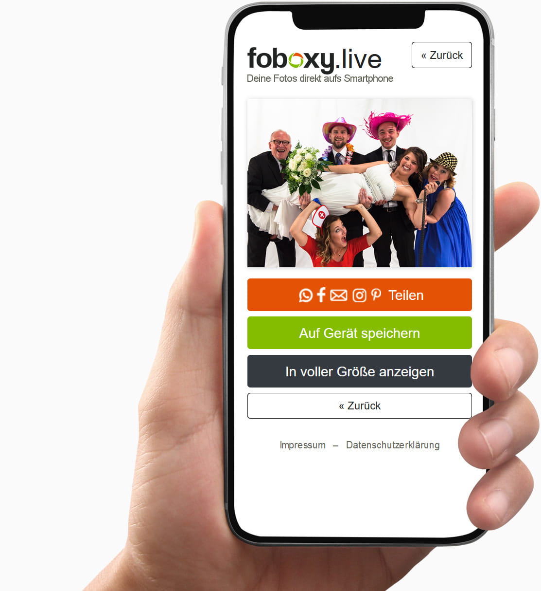 foboxy.live Ansicht auf dem Smartphone